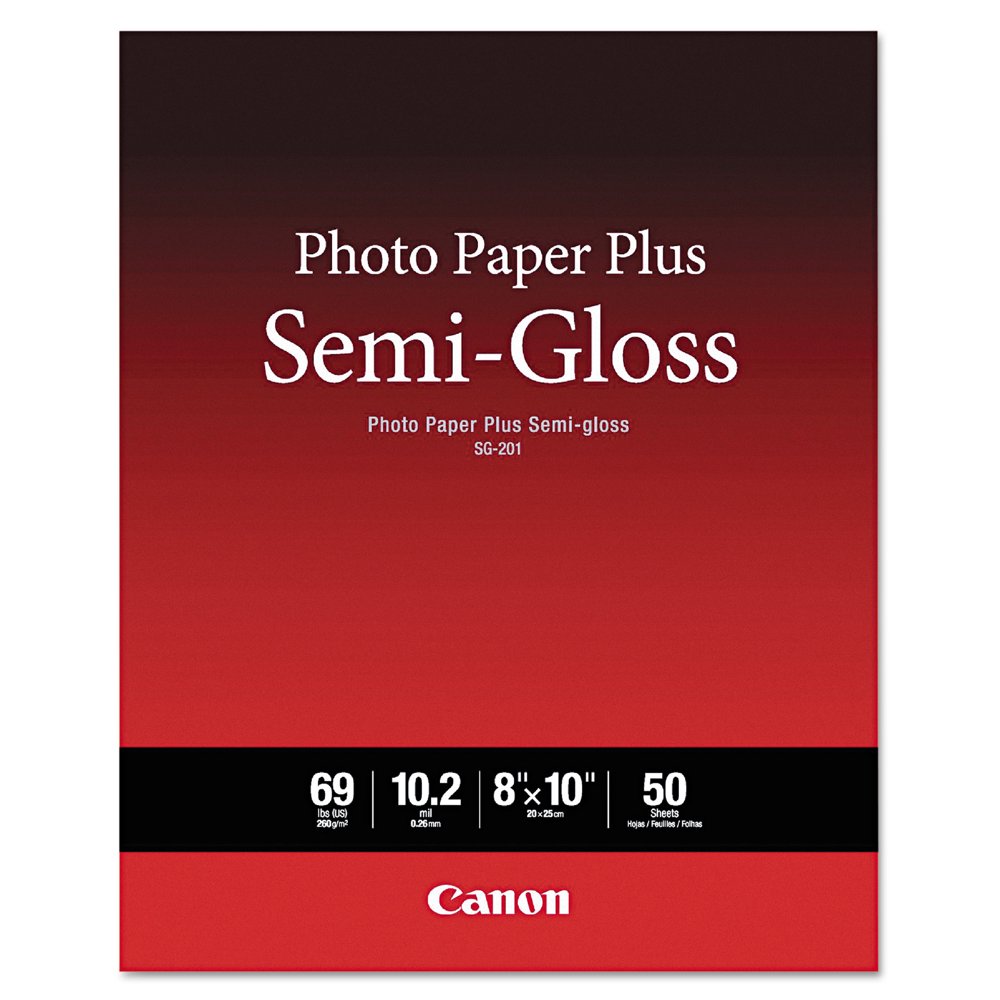 Canon Photo Paper Plus SemiGloss, 69 lbs., 8 x 10, 50 Sheets/Pack
