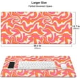 thumbnail image 2 of Orange Abstract Swirl Pattern XXL Desk Mat - Wavy Large Mouse Pad, Desk Decor, Ideal for Office Desk Accessories and Gifts, Extended Gaming Mousepad, 2 of 6