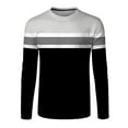 thumbnail image 4 of Tisuna Fall T-Shirts For Mens Breathable Crew Neck Tops Men Color Blocking T Shirts For Casual Wear Size Xxxl, 4 of 4
