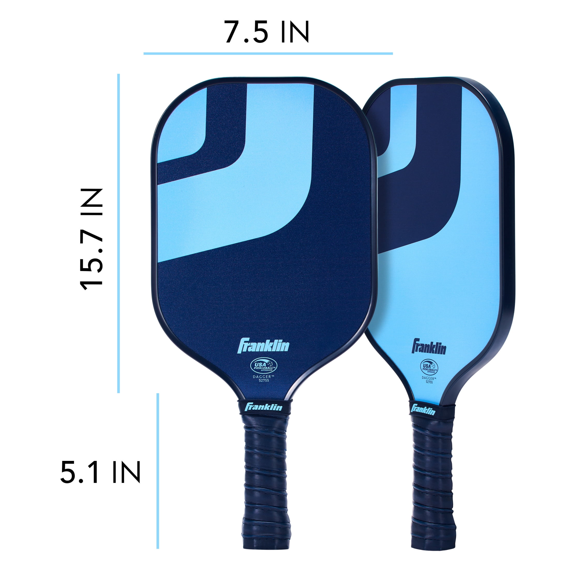 Franklin Sports 2 Player Pickleball Paddle + Balls - Fiberglass Starter Set