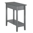 Flip Top Chairside Table with Storage, Narrow Side Tables for Small