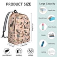 thumbnail image 5 of Black Cute Dachshund Dog and Wine Backpack for School,Cute School Bag,Schoolbag with Adjustable Shoulder Straps & Padded Back,15.7"x11.8"x5.5", 5 of 5