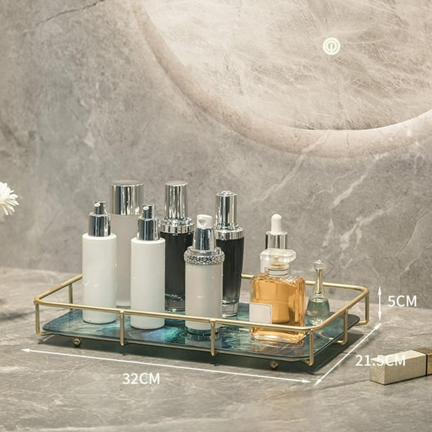 Estante de baño multiusos Soledad Organizador de cosméticos verde 32x21.5x5cm
