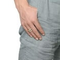 thumbnail image 2 of 11mm Gold Plated Spinner Chain AAA CZ Band Men's Stainless Steel Ring Size 7-12, 2 of 6