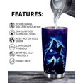 thumbnail image 3 of 20oz Animal Wolf Tumbler Cup With Lid , Stainless Steel Double Wall Vacuum Thermos Insulated Travel Coffee Mug(Animal Wolf Tumbler)One Tumbler Cup, 3 of 6