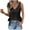 Black, variant on yillto Womens Summer Tops Ruffle Hem Sleeveless Tank V Neck Fashion Elegant Shirts Loose Blouse