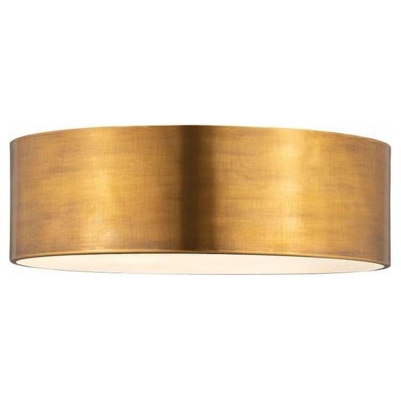 3 Light Flush Mount-Rubbed Brass  Finish-Rubbed Brass Shade Color Z-Lite 2302F3-Rb