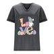 thumbnail image 3 of Corto para las Mujeres Casual Verano 2025 Pascua Impresión V-Cuello Camiseta, Ligero 95% Poliéster 5% Spandex Top para Toda la Temporada Hogar Y Diario, 3 of 7