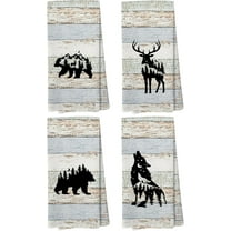 Camping Kitchen Towels,Camping Dish Towels,Camping Gifts for Women Men,RV Decor,Campsite Decor,Rustic Camper Hand Towel,Camping Towels,Camping Supplies for RV Campers 12x12 Inch Set of 4