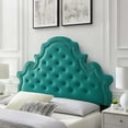 thumbnail image 1 of Modway Diana Tête de Lit en Velours Performance Capitonnée Full/Queen en Turquoise, 1 of 11