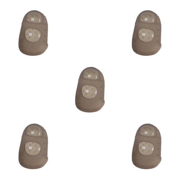 Methold Silicona para guitarra yemas de los dedos protectores antideslizantes resistentes al desgaste ukelele Fingerstall ahuecado hipoalergénico gris L Gris L 5piezas
