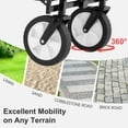 thumbnail image 6 of 38" Collapsible Wagon Folding Foldable Garden Cart with Large Capacity, 330 LBS Capacity Portable Utility Wagon Cart Heavy Duty for Beach Camping Shopping Garden,Black, 6 of 9