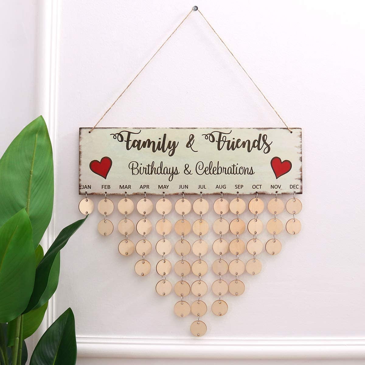 Home Living Wall Hangings DIY Wooden Birthday Calendar Wall Hanging home-living-wall-hangings-diy-wooden-birthday-calendar-wall-hanging