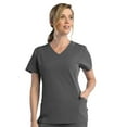 thumbnail image 2 of Pure Soft Women's V-Neck Mesh Side Solid Scrub Top, 2 of 7