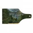 thumbnail image 1 of Yosemite Cutting Board, Yosemite Falls Evergreen Forest Fall Season Scenery Yosemite National Park Print, Tempered Glass Cutting and Serving Board, Wine Bottle Shape, Green Grey, by Ambesonne, 1 of 1