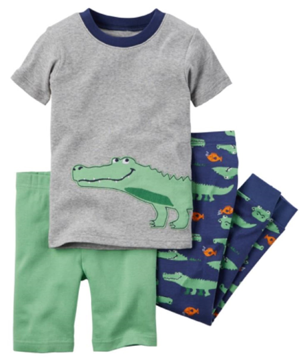 Details about   New Toddler Boy Carter's 3-Piece Alligator Pajama Set 3 4 5 