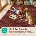 thumbnail image 4 of Design&I 2'x3' Washable Throw Rug Low Profile Daily Traffic Ready Accent Boho Abstract Distressed Tonal Faded Plush Minimalist Detailing Solid Flowing for Hallway, Laundry Room, 4 of 7