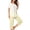 Yellow, variant on Jalioing 2 Piece Pjs Set for Women Fashion Casual Print Short Sleeve Tops Capris Pajama Set Comfy Loose Summer Sleepwear