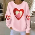 thumbnail image 2 of Taqqpue Womens Sweatshirts Crewneck Fleece Oversized Pullover Sweaters Spring Plus Size Valentine Long Sleeve Shirts for Women, 2 of 5