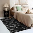 thumbnail image 3 of Wood Grain Rugs for Living Room Bedroom - Black Rug 6x9 - Modern Carpet for Home Decor - Washable Non Slip Patterned Indoor Large Area Rug - Soft & Low Pile (ZJ&553), 3 of 7