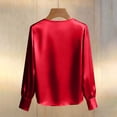 thumbnail image 5 of Blczomt Summer Blouses for Women 2026 Red Tshirts Trendy Ladies Blouses,M, 5 of 5
