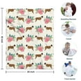 thumbnail image 4 of Saint Bernard Dog Breed and Flower Floral Blanket,Comfortable Soft Flannel Throw Blanket,All Season,Warm Lightweight Blankets for Sofa Bed Couch Living Room Chair,30"x40", 4 of 4