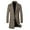 20Khaki, variant on guisaled Men's Trench Coat Single Breasted Slim Fit Business Long Overcoat Notched Collar Winter Business Casual Quilted Pea Coats