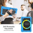 thumbnail image 2 of Case for Samsung Galaxy Tab S8 Plus/S7 FE/S7 Plus 12.4 Inch with Screen Protector, 360 Degree Rotating Kickstand Hand Strap Heavy Duty Shockproof Cover with Shoulder Strap, Sky Blue, 2 of 7
