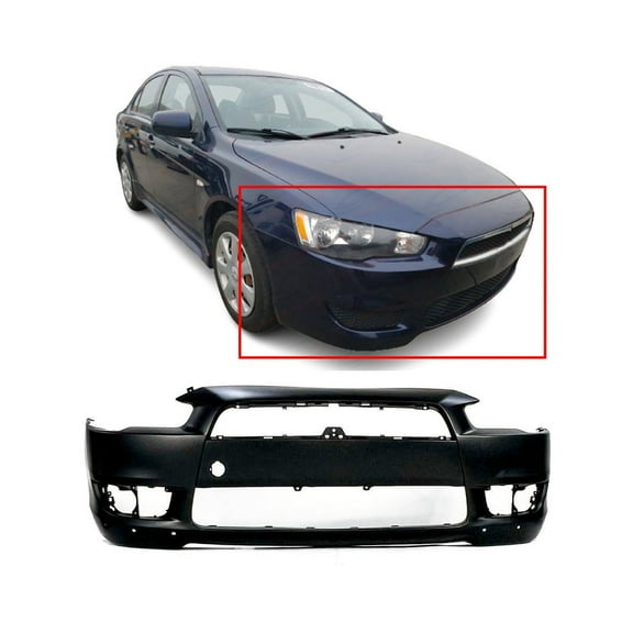 DCP Front Bumper Bumper Cover For 2008-2015 Mitsubishi Lancer with w/ Air Dam Holes