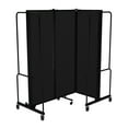 thumbnail image 3 of Hampden Furnishings Otis Collection Portable Room Divider, 3 Black Panels, Black Frame, 3 of 5