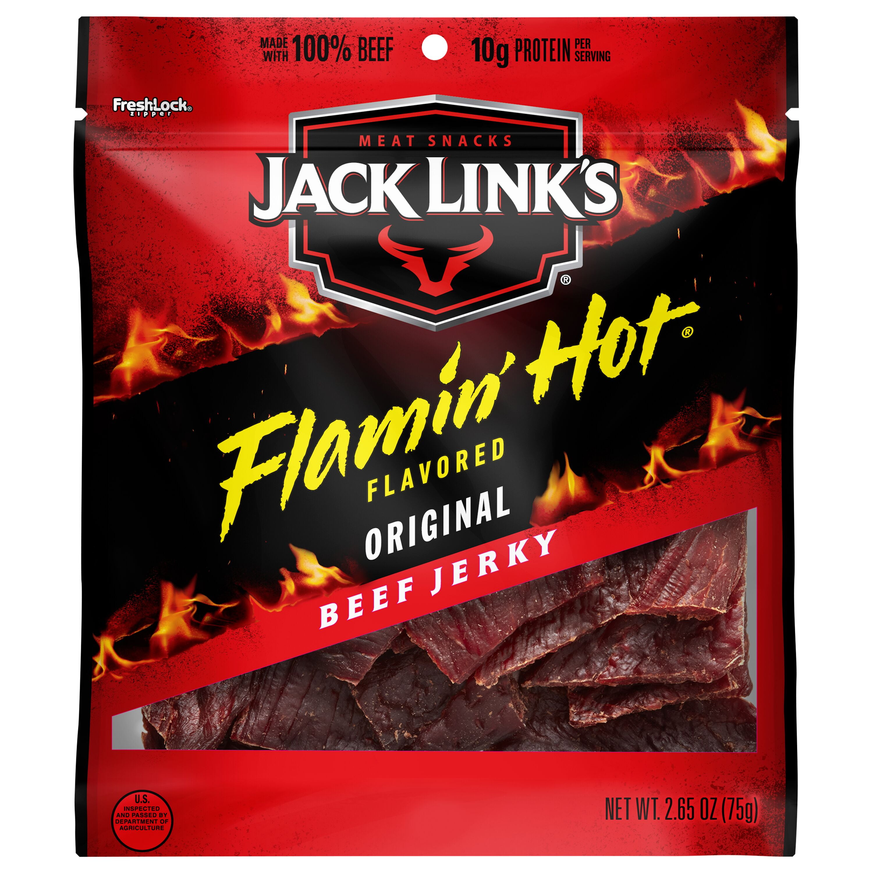 (2 pack) Jack Link’s® Flamin’ Hot® Flavored Original Beef Jerky, 2.65 oz