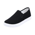 thumbnail image 2 of Women's Casual Slip On Canvas Sneakers Fashionable Comfortable Flat Shoes for Daily Wear with Jeans and Pants, 38, 2 of 6