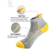 thumbnail image 3 of Gustave 4 Pairs Womens Men Low Cut Ankle Athletic Socks Cushioned Running Performance Breathable Tab Sock (Mixed Colors), 3 of 9