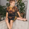 thumbnail image 4 of Fotbe Cute Sunflower Guinea Pig Pijama Estampada de 2 Piezas para Niños – Ropa de Dormir de Manga Corta Cómoda para Niños y Niñas, Camiseta y Shorts de Algodón-4X-Large, 4 of 6
