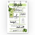 thumbnail image 2 of Mojito, Cocktail Recipe (36x54 Giclee Gallery Art Print, Vivid Textured Wall Decor), 2 of 3