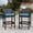 Water blue, variant on Outdoor Wicker Bar Stools Set of 2, 30 Inch Bar Height Patio Barstools with Thickened Cushions, All-Weather Wicker Rattan Bar Chairs with Backrest & Footrest for Backyard, Pool, Balcony