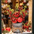 thumbnail image 6 of Christmas decoration-Christmas wrought iron galvanized barrel desktop potted ornaments simulation pine berries holiday decoration desktop Christmas tree, 6 of 8