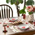 thumbnail image 6 of Sm:)e Heart-Shaped Buttons Valentine's Day Placemats Set of 4, 12x18 Inch, 6 of 7
