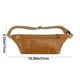 thumbnail image 3 of Riñonera de viaje Poliuretano Marrón Café | Bolso Cartera Bandolera para Teléfono Móvil, Llaves, ID | Correa ajustable | Ligero, duradero para hombres y mujeres | 12.2x4.33x0.79in | Correr,, 3 of 6