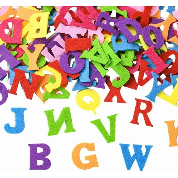 1 Box 150Pcs Felt Letters Felt Alphabet Bulk Flat Initial Pre Cut Decors Thin Letter Embellishments Woven Fabric Needle Felting for DIY Crafts Supplies Sewing Handicrafts Finishing for diy making