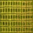 thumbnail image 1 of Ahgly Company Indoor Square Abstract Yellow Modern Area Rugs, 4' Square, 1 of 4