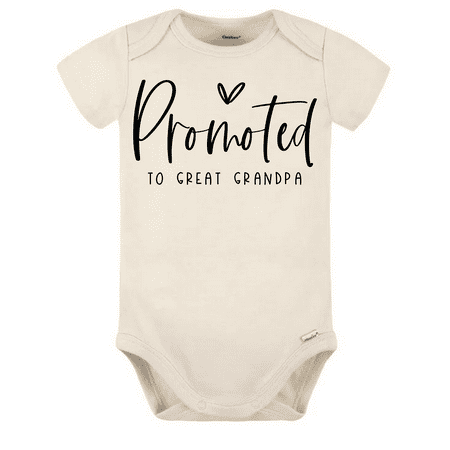 

Promoted to Great Grandpa Onesie® Pregnancy Announcement to Grandpa Pregnancy Reveal Natural