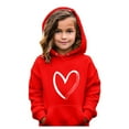 thumbnail image 2 of Hoodies for Girls Kids Casual Heart Print Hoodies Casual Long Sleeve Sweatshirts Jackets Winter Clothes Kids Clothes Boys Size 8-9 Years, 2 of 4