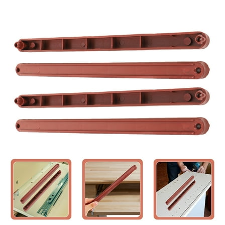 ULTNICE Plastic Drawer Guides Drawer Guide Slide Brown Replacement Furniture Assembly 4