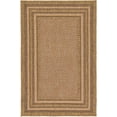thumbnail image 3 of Unique Loom Outdoor Border Collection Area Rug - Multi Border (3' 3" x 5' Rectangle Light Brown/Brown), 3 of 7