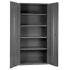 Durham 3501-4S-95 14 Gauge Fold Door Style Lockable Shelf Cabinet with 4 Adjustable Shelves, Gray - 36 in.