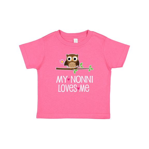 Inktastic My Nonni Loves Me Grandchild Owl Girls Baby T-Shirt