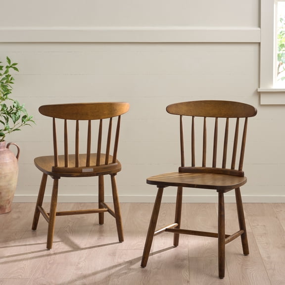 Safavieh Gregor Wood Dining Chairs, Walnut (Set of 2)