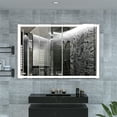 thumbnail image 2 of 60x40 inch Oversized LED Bathroom Mirror Wall Mounted Mirror with 3 Color Modes, Large Wall Mirror for Bathroom, 2 of 5