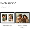 thumbnail image 4 of 8.5x11 Double 5x7 Picture Frame Double Picture Frame Displays Two 5x7 inch Photos Available Horizontal Wall Mounting Display and Vertical Black, 4 of 7